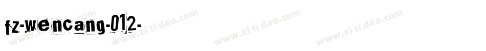fz-wencang-012字体转换
