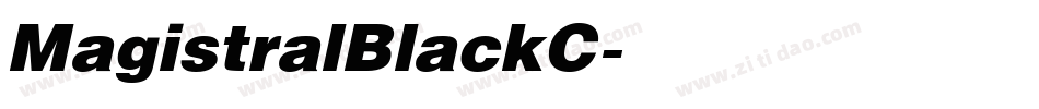 MagistralBlackC字体转换