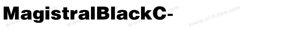 MagistralBlackC字体转换