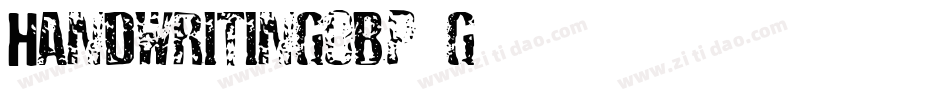 Handwritingobp-g031字体转换