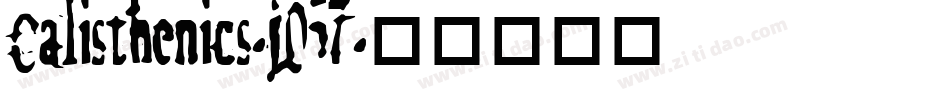 Calisthenics-j057字体转换