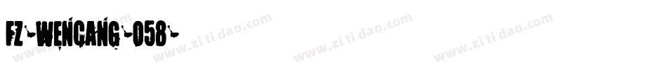 fz-wencang-058字体转换