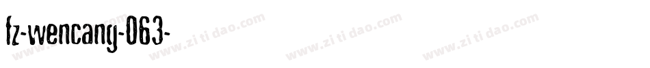 fz-wencang-063字体转换