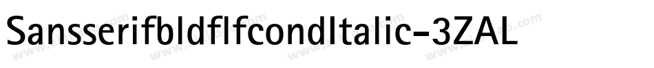 SansserifbldflfcondItalic-3ZAL字体转换