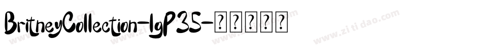 BritneyCollection-lgP35字体转换