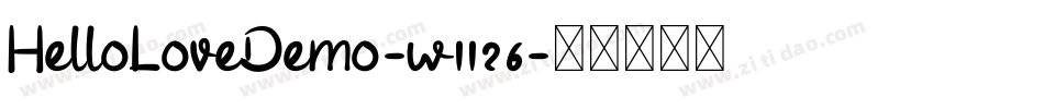 HelloLoveDemo-w1126字体转换