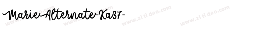 MarieAlternate-Ka37字体转换