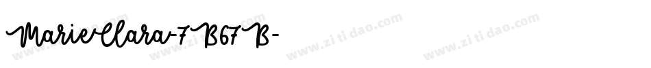 MarieClara-7B67B字体转换
