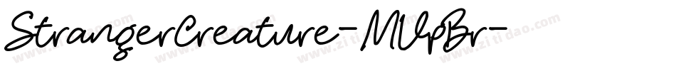 StrangerCreature-MVpBr字体转换