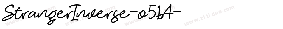 StrangerInverse-o51A字体转换
