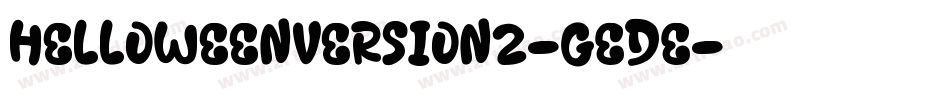 HelloweenVersion2-gEDE字体转换
