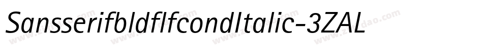 SansserifbldflfcondItalic-3ZAL字体转换