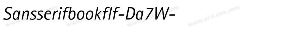 Sansserifbookflf-Da7W字体转换