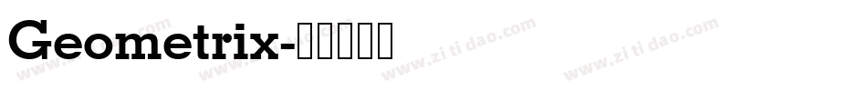 Geometrix字体转换
