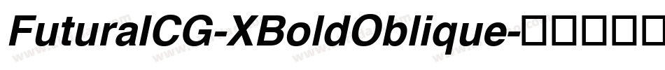 FuturaICG-XBoldOblique字体转换