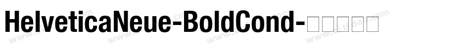 HelveticaNeue-BoldCond字体转换