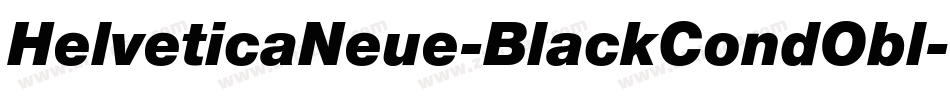 HelveticaNeue-BlackCondObl字体转换