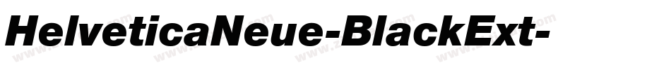 HelveticaNeue-BlackExt字体转换