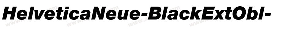 HelveticaNeue-BlackExtObl字体转换