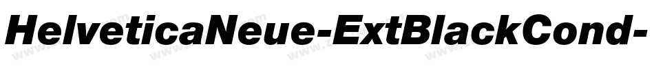 HelveticaNeue-ExtBlackCond字体转换