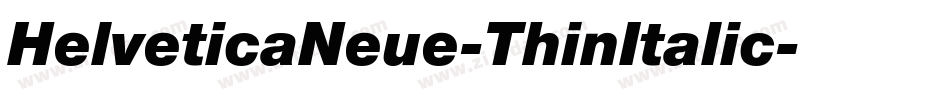 HelveticaNeue-ThinItalic字体转换