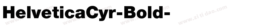 HelveticaCyr-Bold字体转换