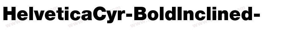 HelveticaCyr-BoldInclined字体转换