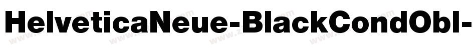 HelveticaNeue-BlackCondObl字体转换