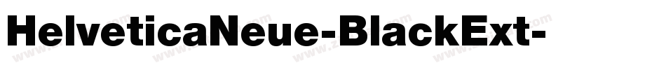 HelveticaNeue-BlackExt字体转换
