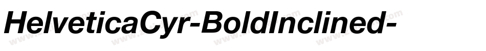 HelveticaCyr-BoldInclined字体转换