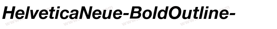 HelveticaNeue-BoldOutline字体转换
