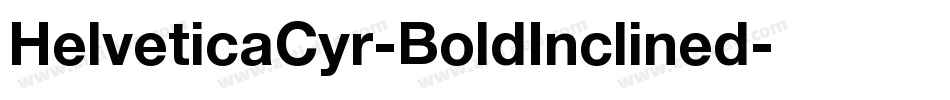 HelveticaCyr-BoldInclined字体转换