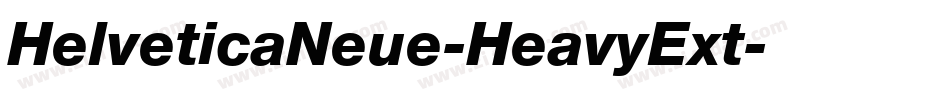 HelveticaNeue-HeavyExt字体转换