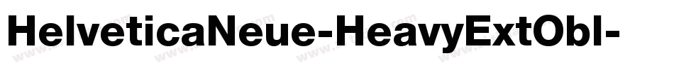 HelveticaNeue-HeavyExtObl字体转换