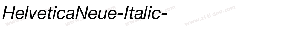HelveticaNeue-Italic字体转换