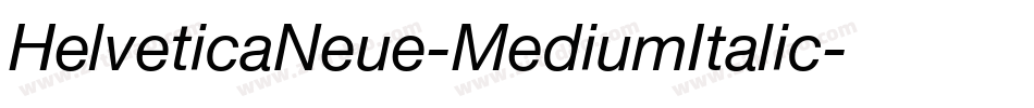 HelveticaNeue-MediumItalic字体转换