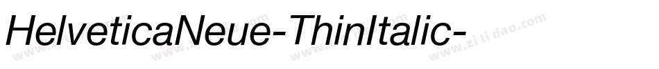 HelveticaNeue-ThinItalic字体转换