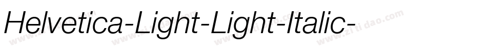Helvetica-Light-Light-Italic字体转换