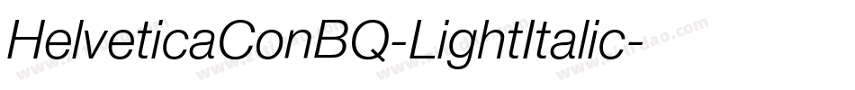 HelveticaConBQ-LightItalic字体转换