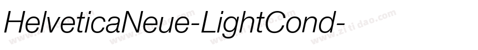 HelveticaNeue-LightCond字体转换