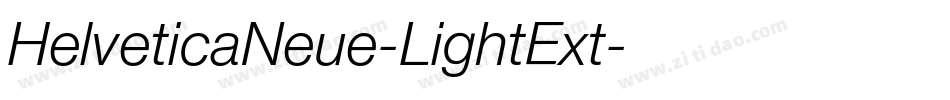 HelveticaNeue-LightExt字体转换