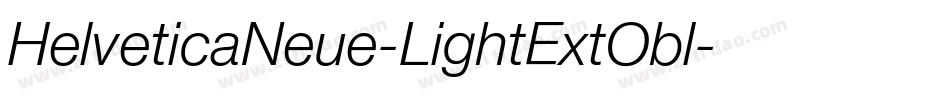 HelveticaNeue-LightExtObl字体转换