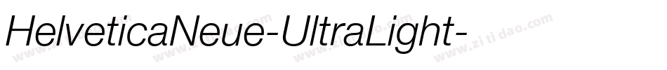 HelveticaNeue-UltraLight字体转换