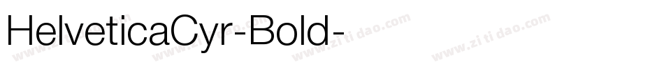 HelveticaCyr-Bold字体转换