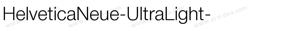 HelveticaNeue-UltraLight字体转换