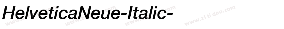 HelveticaNeue-Italic字体转换