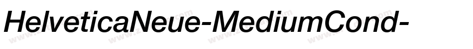 HelveticaNeue-MediumCond字体转换