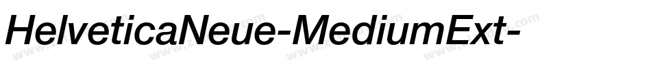 HelveticaNeue-MediumExt字体转换