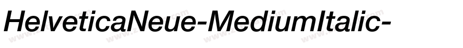 HelveticaNeue-MediumItalic字体转换