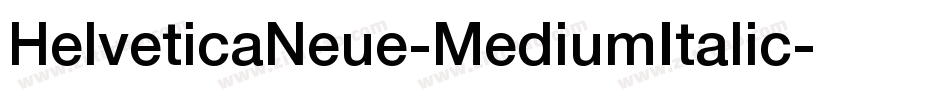 HelveticaNeue-MediumItalic字体转换